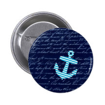 Nautical Stripe anchor handwriting design Pin