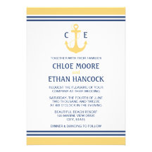 Nautical Wedding Personalized Invitation