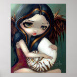 Nautilus Angel ART PRINT gothic fairy seashell fae