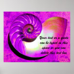 Nautilus Shell Poster - With Your Text -1 posters
