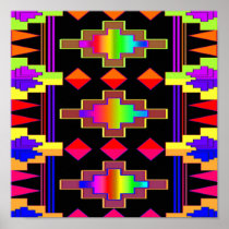 Navajo Design Print on Canvas