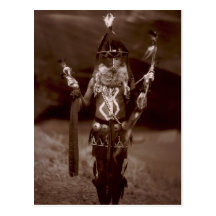 Navajo man in ceremonial dress postcards