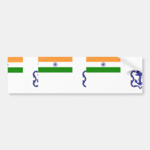 Naval Ensign India 2001 04, India Bumper Sticker