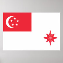 Naval Ensign Of Singapore, Sierra Leone Print