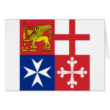 Naval Jack Italy, Italy Greeting Cards