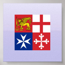 Naval Jack Italy, Italy Print
