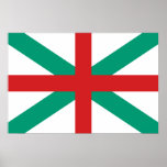 Naval Jack Of Bulgaria, Bulgaria flag Print