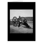 Naval Officers on a Cannon in Charleston, SC 1865 cards