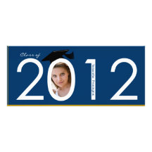 Navy 2012 photo graduation party announcement