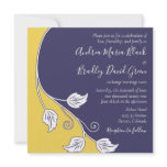Navy and Yellow Wedding Invitation