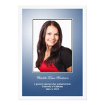Navy blue custom photo graduation announcement