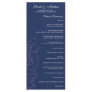 Navy Blue Floral Wedding Program