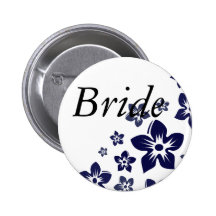 navy blue flowers button