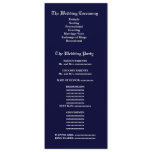 Navy Blue Grunge Damask Wedding Program