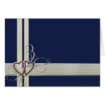 Navy blue heart design greeting cards