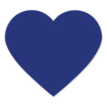 Navy Blue Heart Sticker