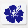 Navy blue hibiscus mousepad