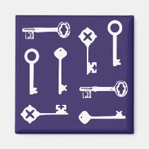 Navy Blue KEYS Magnet