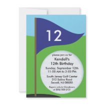 Navy Blue Let's Bogie Mini Golf Birthday Party
