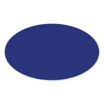 Navy Blue Oval Sticker