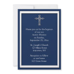 Navy Blue Religious Invitation