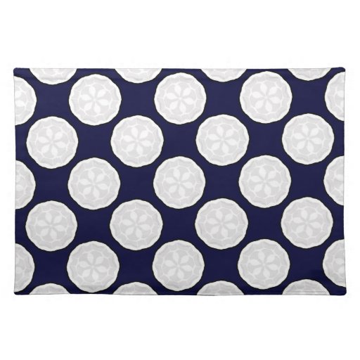 Navy Blue & White Designer Placemat Gift Zazzle