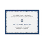 Navy border bead wedding reception enclosure card