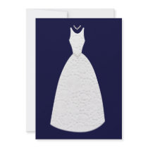 Navy Bridal Shower Vintage White Wedding Dress