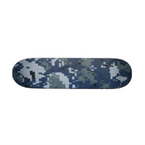 Navy Digital Camouflage Skateboard Mini