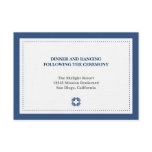 Navy dotted border wedding reception enclosure