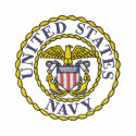 Navy Emblem embroidered shirts