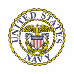 Navy Emblem embroidered shirts