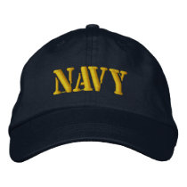 NAVY EMBROIDERED BASEBALL CAPS