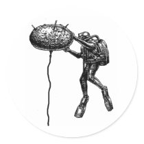 Navy EOD Contact Mine Round Sticker