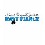 Navy Fiance Dog Tag Design t-shirts