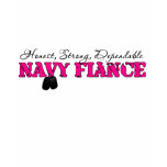 Navy Fiance Dog Tag Design t-shirts