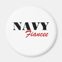Navy Fiancee Refrigerator Magnets