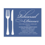 NAVY FLATWARE | REHEARSAL DINNER INVITE POSTCARD