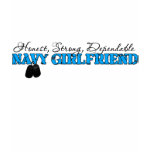 Navy Girlfriend Dog Tag Design t-shirts