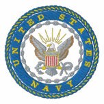 Navy Logo embroidered shirts