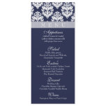 Navy/Midnight - Damask Menu Cards Invitation