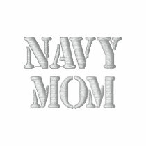 NAVY MOM Embroidered Shirt