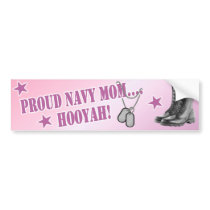 Navy Mum Bumper Sticker