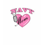 Navy Mum Heart N Dog Tag t-shirts