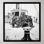 Navy Officers on the USS Philadelphia 1864 Posters