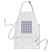 Navy Punk Rock Electric Guitars and Skulls Apron