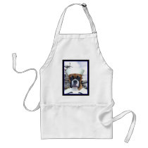 Navy Sailor Boxer Dog  apron