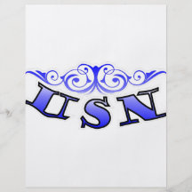 Navy Scroll Personalized Flyer