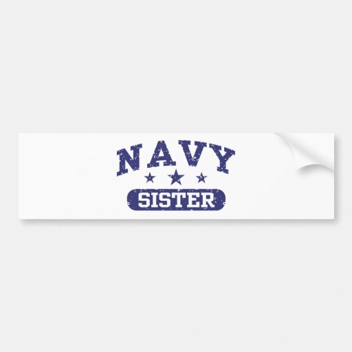 Navy Sister Bumper Sticker