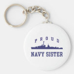Navy Sister Keychain